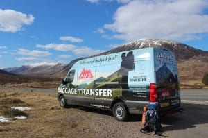 West Highland Way Baggage Transfer Van